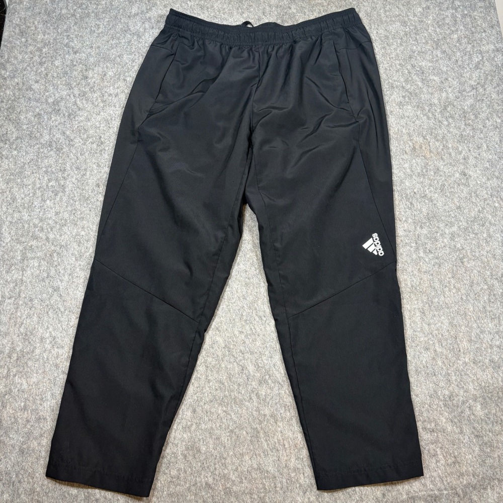 Adidas Aeroready Mens 2XL Black Track Pants Athletic Training Trousers